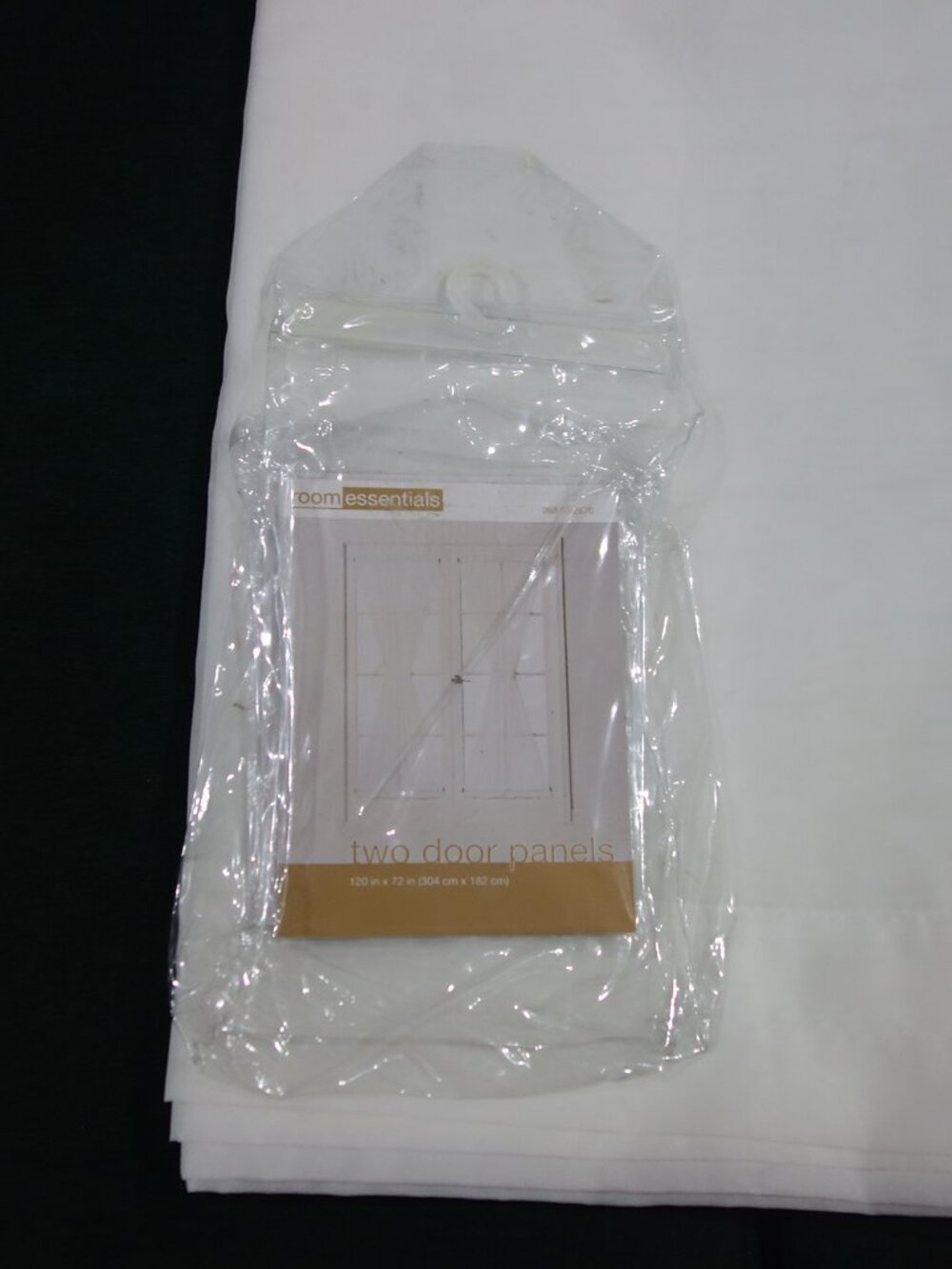 Vintage room essentials two door panels White 120" X 72" Each Panel 60" X 72"